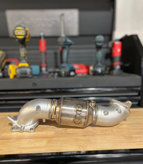 High Efficiency Downpipe Upgrade for 2016-2021 Honda Civic 1.5T (Raw Finish)