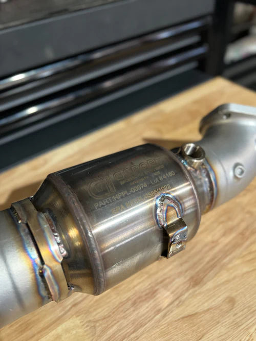 High Efficiency Downpipe Upgrade for 2016-2021 Honda Civic 1.5T (Raw Finish)