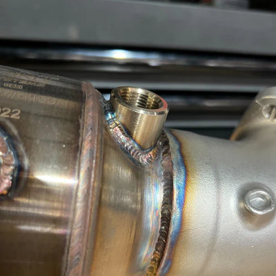 High Efficiency Downpipe Upgrade for 2016-2021 Honda Civic 1.5T (Black Cerakote Finish)