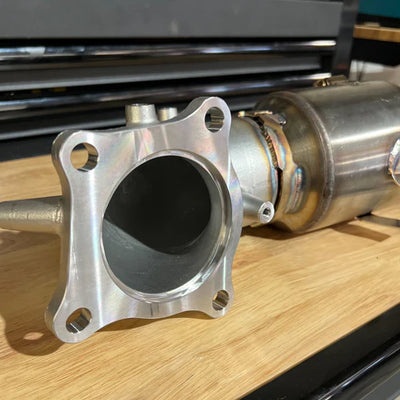 High Efficiency Downpipe Upgrade for 2016-2021 Honda Civic 1.5T (Black Cerakote Finish)