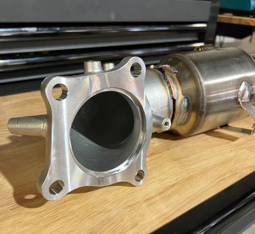 High Efficiency Downpipe Upgrade for 2016-2021 Honda Civic 1.5T (Raw Finish)