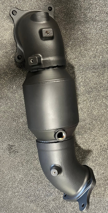 High Efficiency Downpipe Upgrade for 2017+, 2023+ Honda Civic Type R FK8 FL5 2.0T & 2024+ Acura Integra Type S 2.0T DE5 (Black Cerakote Finish)