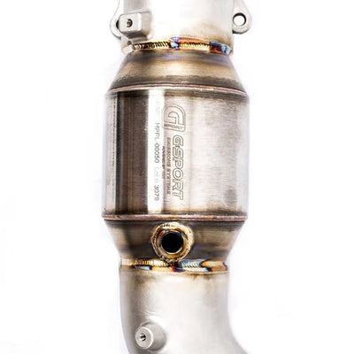 High Efficiency Downpipe Upgrade for 2017+, 2023+ Honda Civic Type R FK8 FL5 2.0T & 2024+ Acura Integra Type S 2.0T DE5 (Raw Finish) (Currently out of Stock)