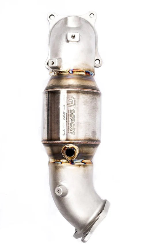 High Efficiency Downpipe Upgrade for 2017+, 2023+ Honda Civic Type R FK8 FL5 2.0T & 2024+ Acura Integra Type S 2.0T DE5 (Black Cerakote Finish)