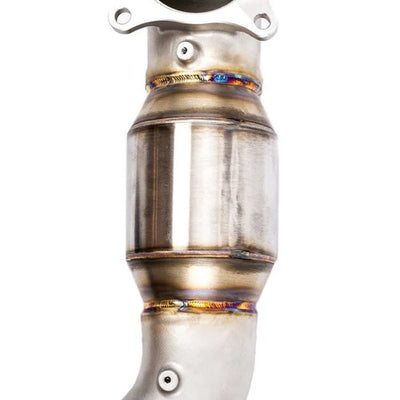 High Efficiency Downpipe Upgrade for 2017+, 2023+ Honda Civic Type R FK8 FL5 2.0T & 2024+ Acura Integra Type S 2.0T DE5 (Black Cerakote Finish)