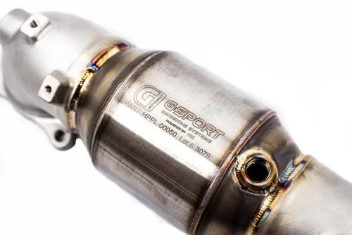 High Efficiency Downpipe Upgrade for 2017+, 2023+ Honda Civic Type R FK8 FL5 2.0T & 2024+ Acura Integra Type S 2.0T DE5 (Black Cerakote Finish)