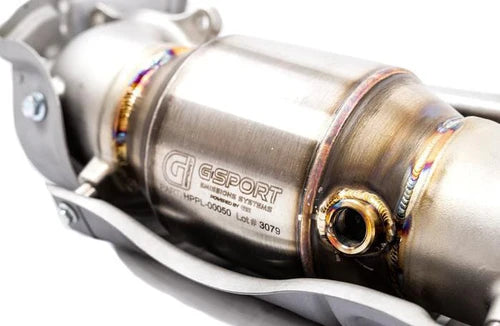 High Efficiency Downpipe Upgrade for 2017+, 2023+ Honda Civic Type R FK8 FL5 2.0T & 2024+ Acura Integra Type S 2.0T DE5 (Black Cerakote Finish)