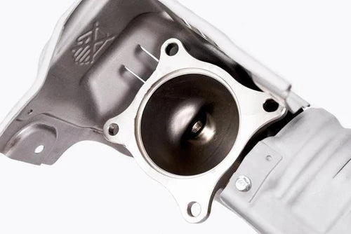 High Efficiency Downpipe Upgrade for 2017+, 2023+ Honda Civic Type R FK8 FL5 2.0T & 2024+ Acura Integra Type S 2.0T DE5 (Raw Finish) (Currently out of Stock)