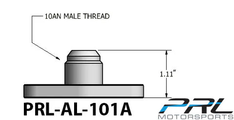 PRL -10AN Ported Oil Drain Flange for T3/T4 Turbos (PRL-AL-101A)