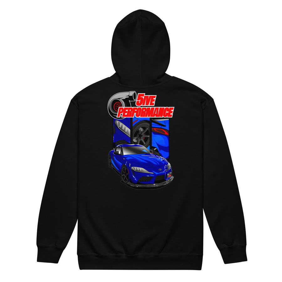 Blue 5P Zip hoodie