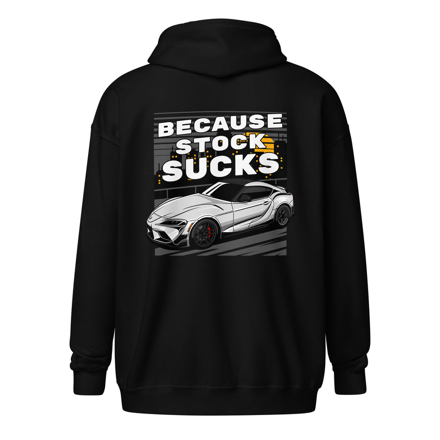 5P Because stock sucks zip hoodie