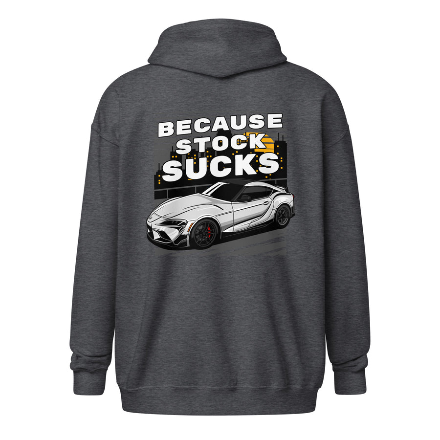 5P Because stock sucks zip hoodie
