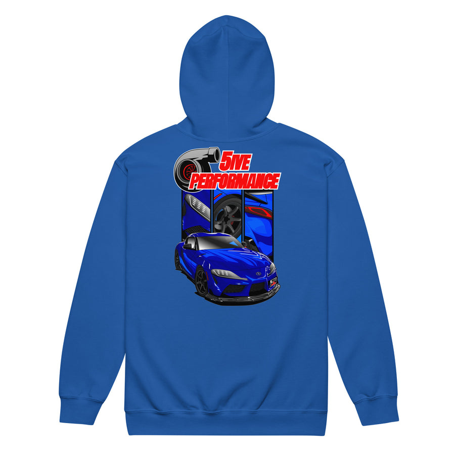 Blue 5P Zip hoodie
