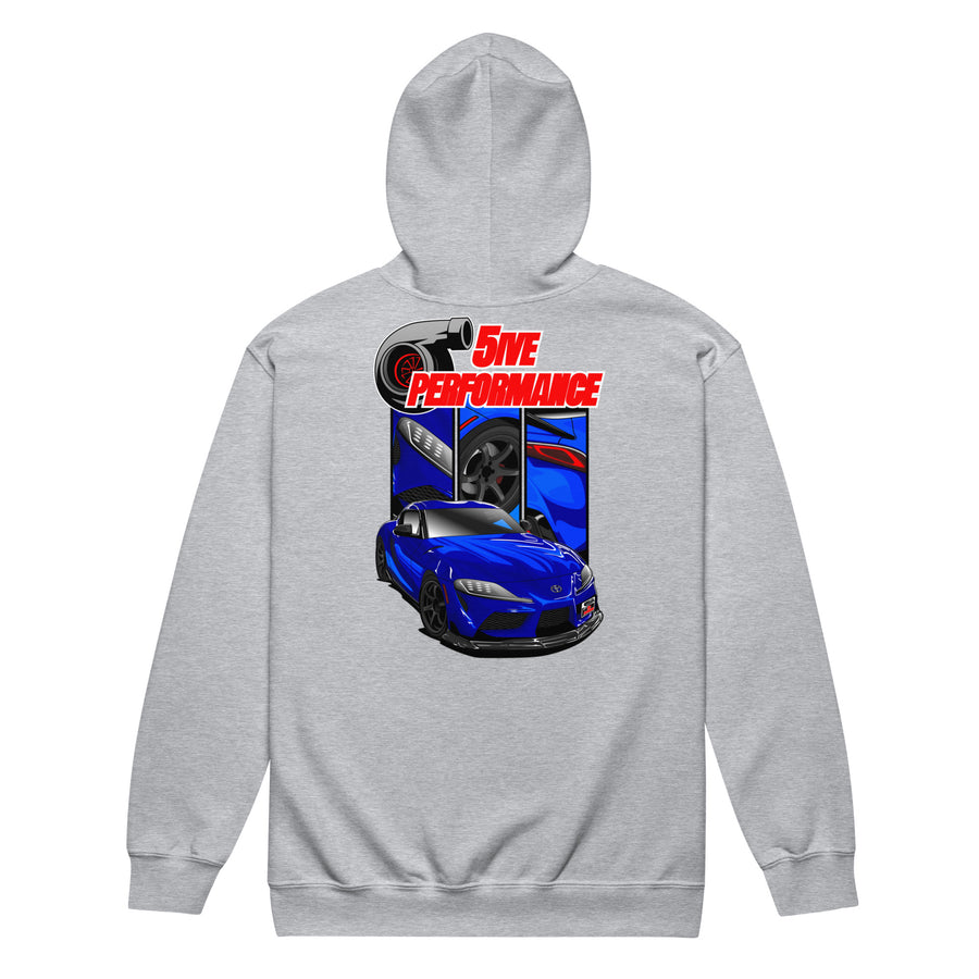 Blue 5P Zip hoodie