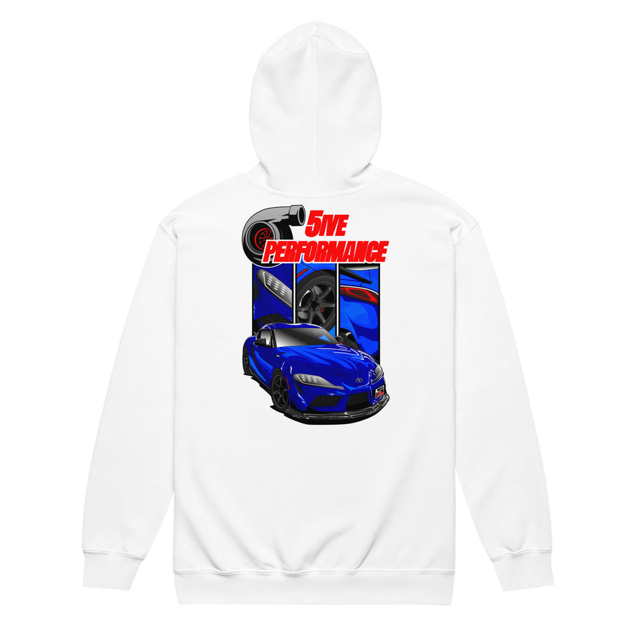 Blue 5P Zip hoodie