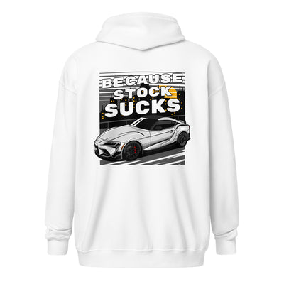 5P Because stock sucks zip hoodie