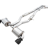 AWE Resonated Touring Edition Exhaust for A90 Supra - 5" Diamond Black Tips