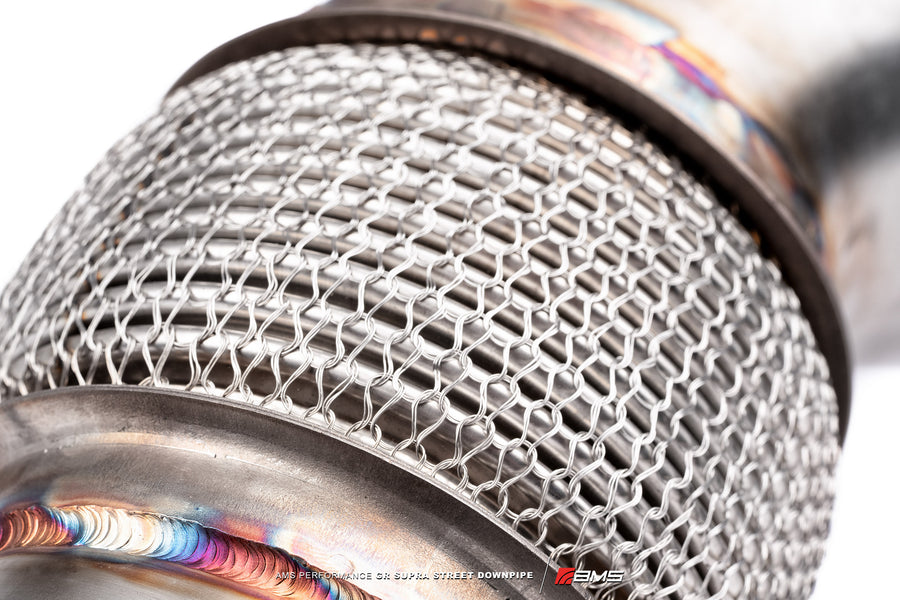 AMS Performance Street Downpipe With GESI Catalytic Converter - A90/A91 Supra 3.0